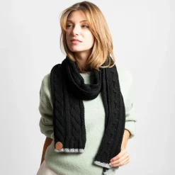 Scarf Creamy Gin Schwarz