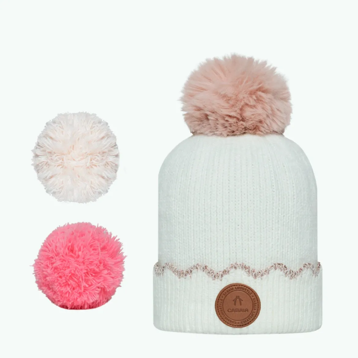 Beanie Apple Rose White Polar
